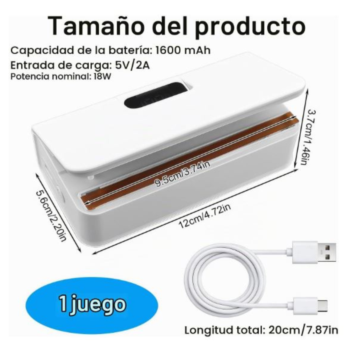 Mini Sellador de Bolsas 2 en 1 · Sella y Corta